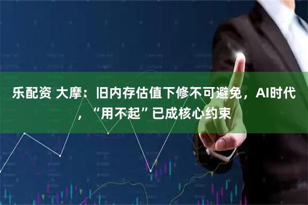 乐配资 大摩：旧内存估值下修不可避免，AI时代，“用不起”已成核心约束